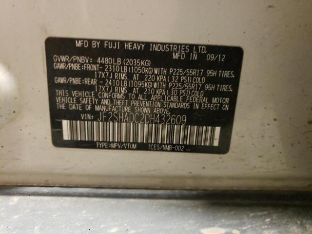 Photo 12 VIN: JF2SHADC2DH432609 - SUBARU FORESTER 2 