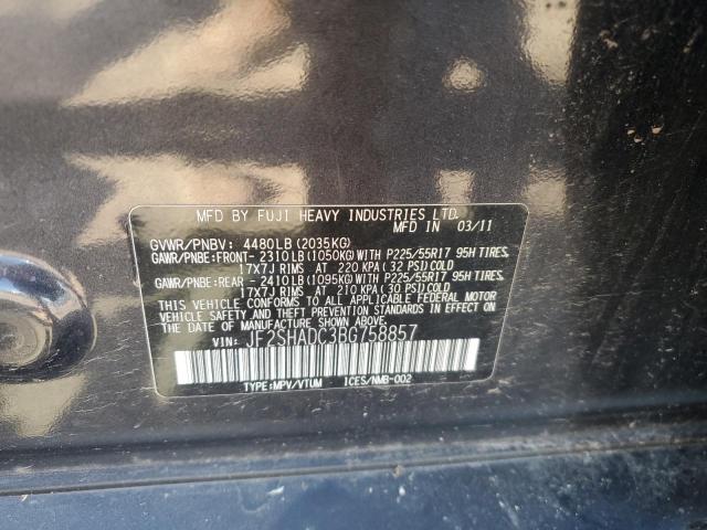 Photo 11 VIN: JF2SHADC3BG758857 - SUBARU FORESTER 