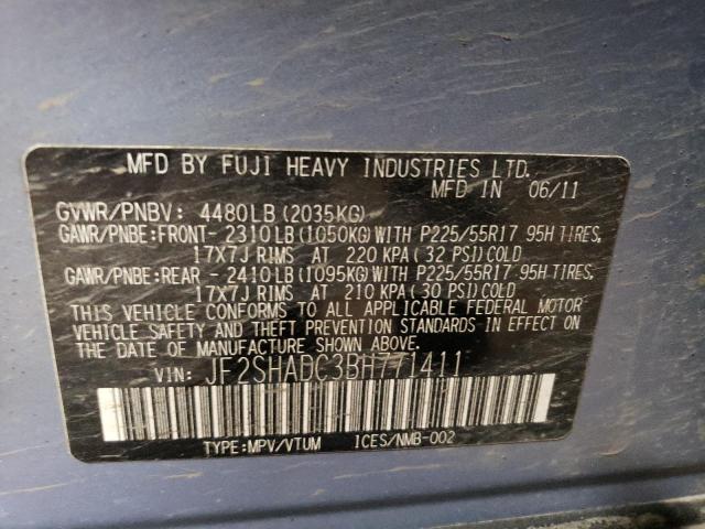 Photo 12 VIN: JF2SHADC3BH771411 - SUBARU FORESTER 2 