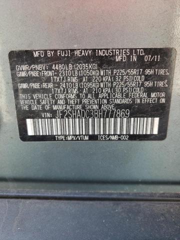 Photo 11 VIN: JF2SHADC3BH777869 - SUBARU FORESTER 2 