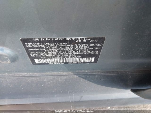 Photo 8 VIN: JF2SHADC3CH469294 - SUBARU FORESTER 