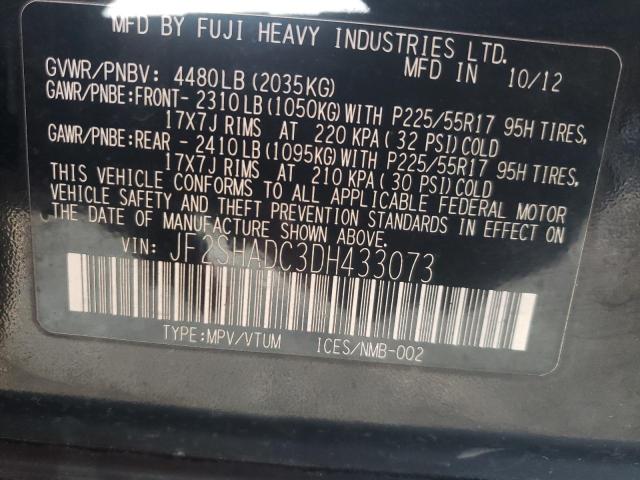 Photo 9 VIN: JF2SHADC3DH433073 - SUBARU FORESTER 2 