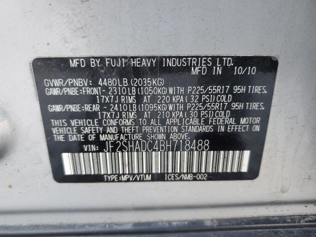 Photo 9 VIN: JF2SHADC4BH718488 - SUBARU FORESTER 2 