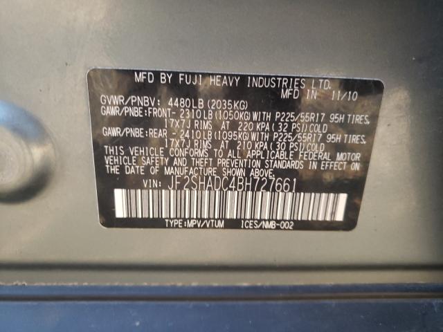 Photo 9 VIN: JF2SHADC4BH727661 - SUBARU FORESTER 2 