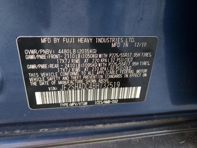 Photo 12 VIN: JF2SHADC4BH732519 - SUBARU FORESTER 2 