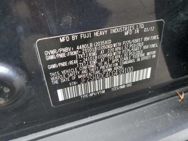 Photo 11 VIN: JF2SHADC4CG439100 - SUBARU FORESTER 