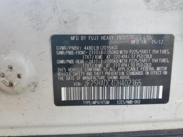 Photo 11 VIN: JF2SHADC4DH402365 - SUBARU FORESTER 2 