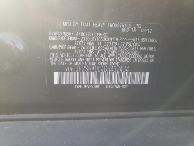 Photo 9 VIN: JF2SHADC4DH432434 - SUBARU FORESTER 2 