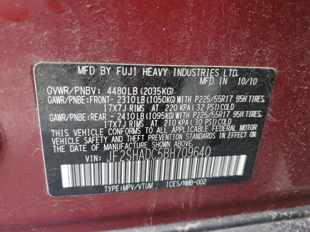 Photo 9 VIN: JF2SHADC5BH709640 - SUBARU FORESTER 2 