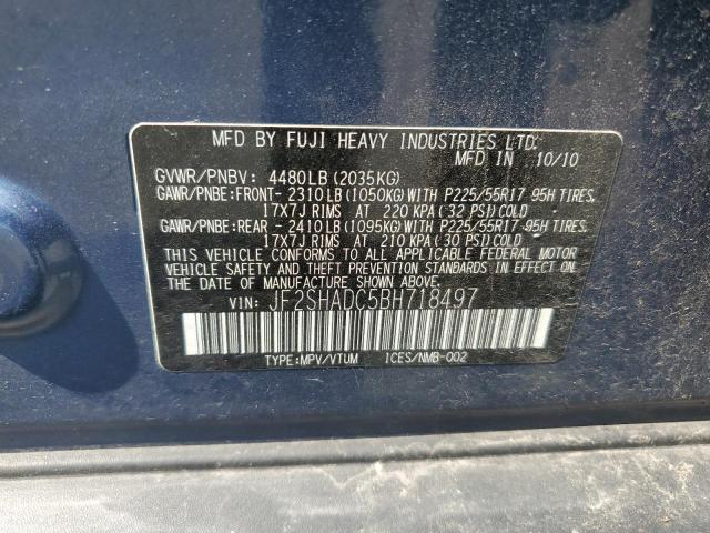 Photo 11 VIN: JF2SHADC5BH718497 - SUBARU FORESTER 