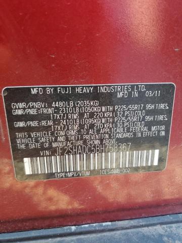 Photo 11 VIN: JF2SHADC5BH758367 - SUBARU FORESTER 