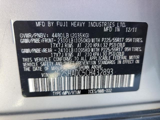 Photo 11 VIN: JF2SHADC5CH432893 - SUBARU FORESTER 2 