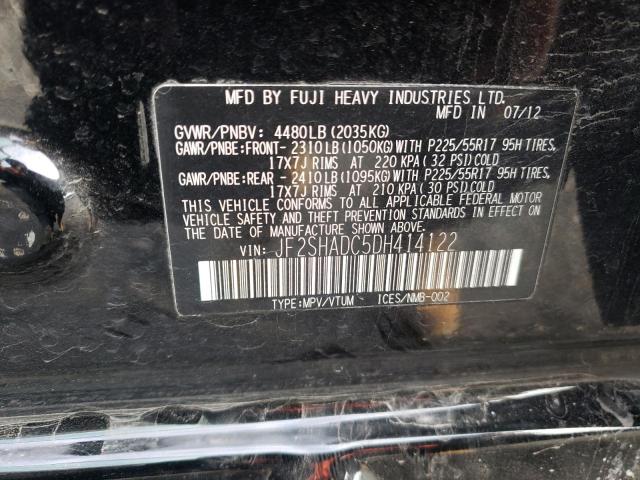 Photo 9 VIN: JF2SHADC5DH414122 - SUBARU FORESTER 2 