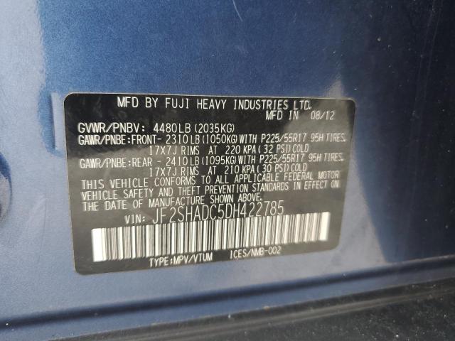 Photo 12 VIN: JF2SHADC5DH422785 - SUBARU FORESTER 