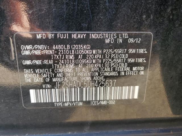 Photo 12 VIN: JF2SHADC5DH425637 - SUBARU FORESTER 2 