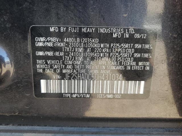 Photo 11 VIN: JF2SHADC5DH431034 - SUBARU FORESTER 2 