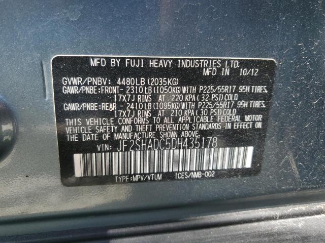 Photo 11 VIN: JF2SHADC5DH435178 - SUBARU FORESTER 