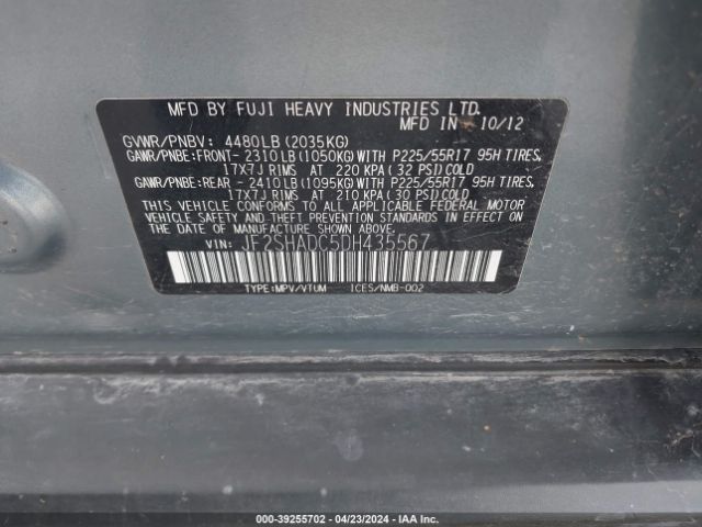 Photo 8 VIN: JF2SHADC5DH435567 - SUBARU FORESTER 