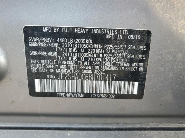 Photo 12 VIN: JF2SHADC6BH701417 - SUBARU FORESTER 2 