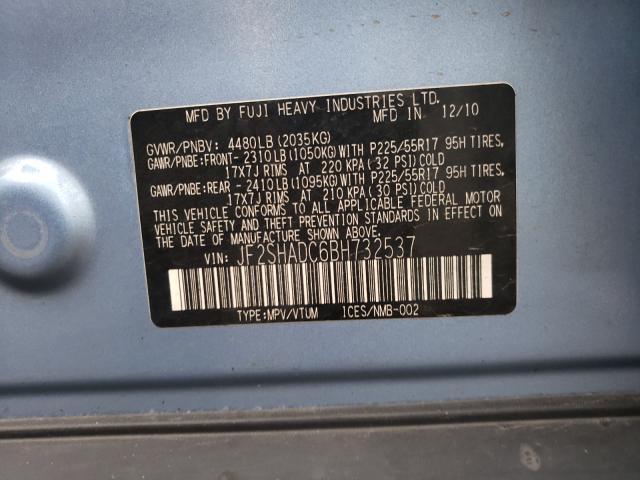 Photo 9 VIN: JF2SHADC6BH732537 - SUBARU FORESTER 2 