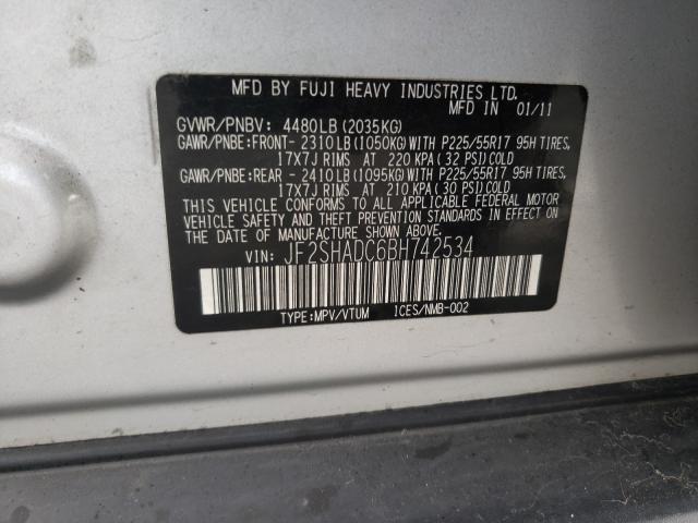 Photo 9 VIN: JF2SHADC6BH742534 - SUBARU FORESTER 2 