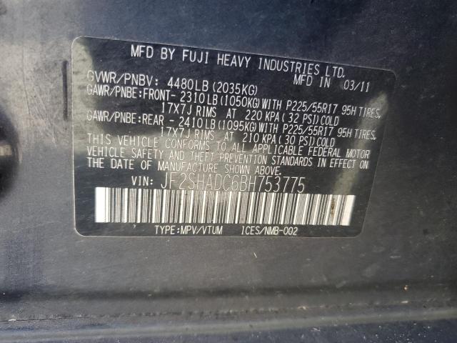 Photo 11 VIN: JF2SHADC6BH753775 - SUBARU FORESTER 