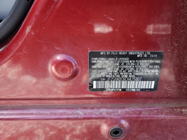 Photo 9 VIN: JF2SHADC6CH425807 - SUBARU FORESTER 2 