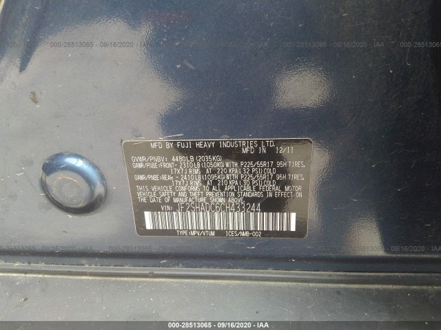 Photo 8 VIN: JF2SHADC6CH433244 - SUBARU FORESTER 