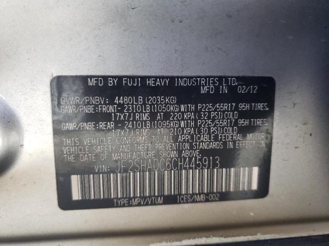 Photo 9 VIN: JF2SHADC6CH445913 - SUBARU FORESTER 2 