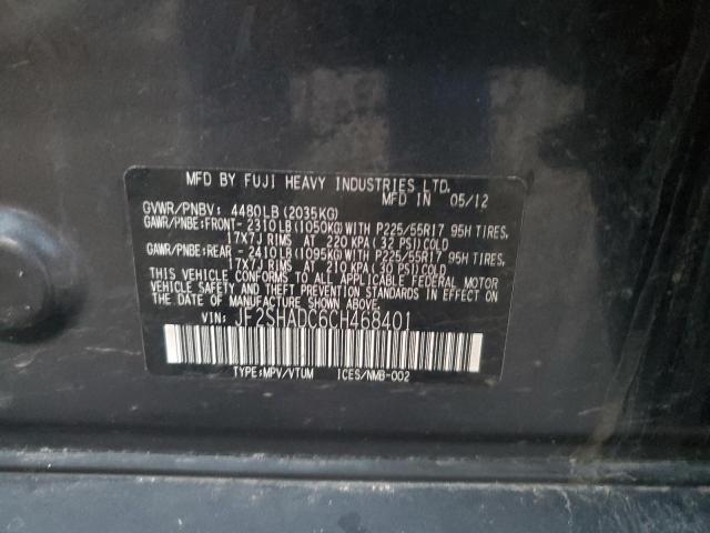 Photo 11 VIN: JF2SHADC6CH468401 - SUBARU FORESTER 2 