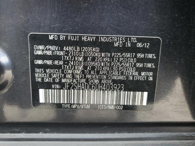 Photo 11 VIN: JF2SHADC6DH403923 - SUBARU FORESTER 