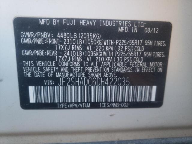 Photo 11 VIN: JF2SHADC6DH422035 - SUBARU FORESTER 2 