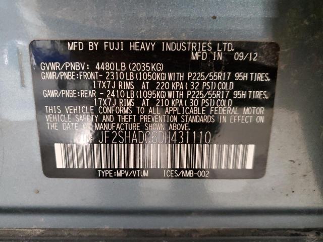 Photo 12 VIN: JF2SHADC6DH431110 - SUBARU FORESTER 2 