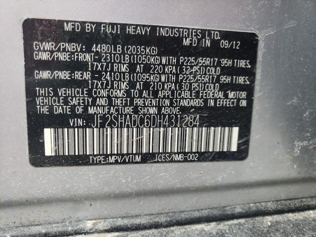 Photo 9 VIN: JF2SHADC6DH431284 - SUBARU FORESTER 2 