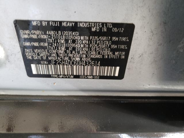 Photo 9 VIN: JF2SHADC6DH432614 - SUBARU FORESTER 2 