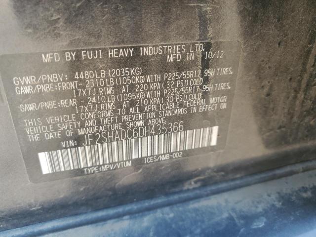 Photo 12 VIN: JF2SHADC6DH435366 - SUBARU FORESTER 