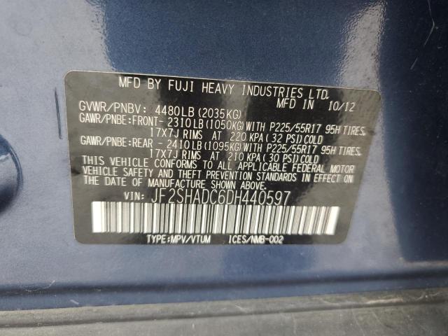 Photo 12 VIN: JF2SHADC6DH440597 - SUBARU FORESTER 2 