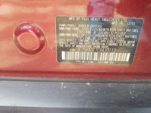 Photo 9 VIN: JF2SHADC7CH430112 - SUBARU FORESTER 2 