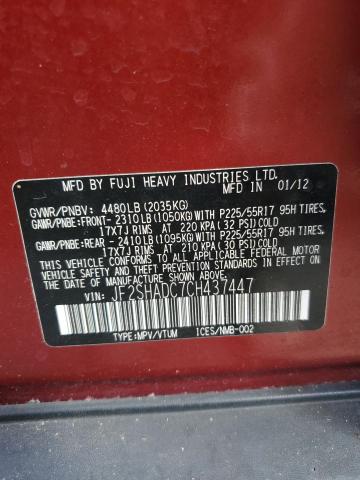 Photo 13 VIN: JF2SHADC7CH437447 - SUBARU FORESTER 2 