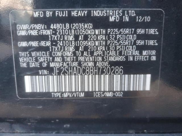 Photo 12 VIN: JF2SHADC8BH730286 - SUBARU FORESTER 