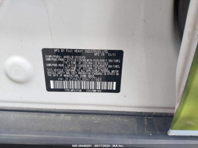 Photo 8 VIN: JF2SHADC8BH737948 - SUBARU FORESTER 