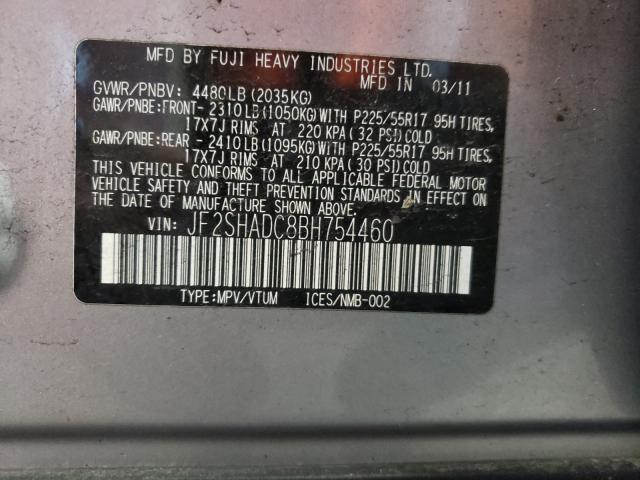 Photo 9 VIN: JF2SHADC8BH754460 - SUBARU FORESTER 2 