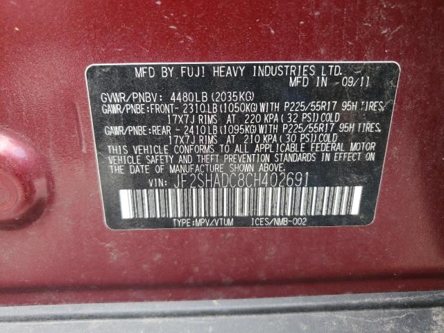 Photo 13 VIN: JF2SHADC8CH402691 - SUBARU FORESTER 2 