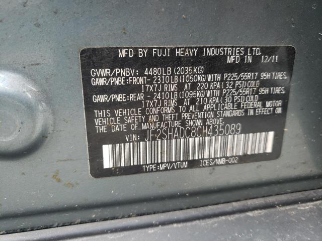 Photo 12 VIN: JF2SHADC8CH435089 - SUBARU FORESTER 2 