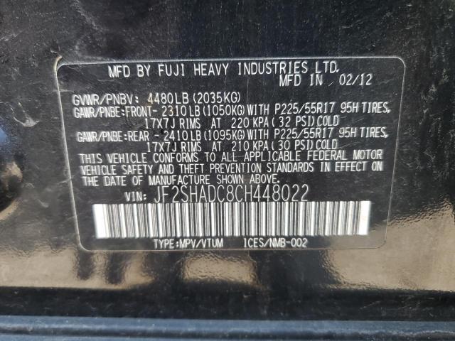 Photo 11 VIN: JF2SHADC8CH448022 - SUBARU FORESTER 2 