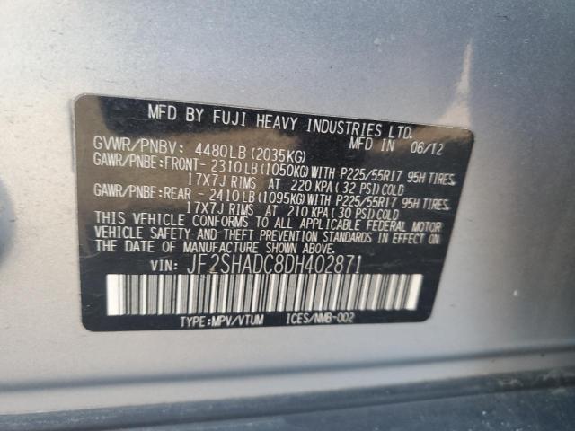 Photo 11 VIN: JF2SHADC8DH402871 - SUBARU FORESTER 