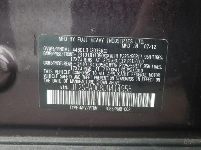 Photo 9 VIN: JF2SHADC8DH414955 - SUBARU FORESTER 2 