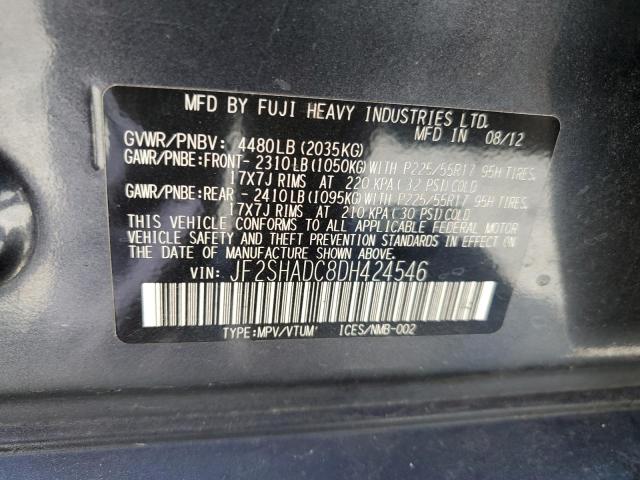 Photo 9 VIN: JF2SHADC8DH424546 - SUBARU FORESTER 2 