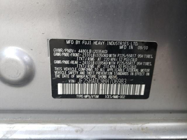 Photo 12 VIN: JF2SHADC9BH706983 - SUBARU FORESTER 2 