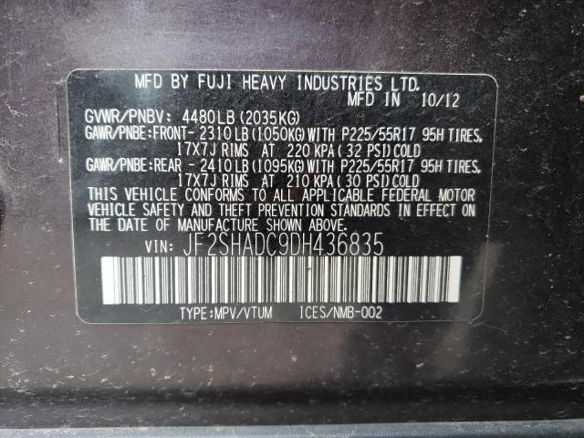 Photo 12 VIN: JF2SHADC9DH436835 - SUBARU FORESTER 2 